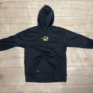 Black Nike hoodie with embroidered Missouri Tigers logo